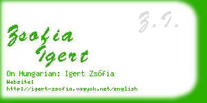 zsofia igert business card